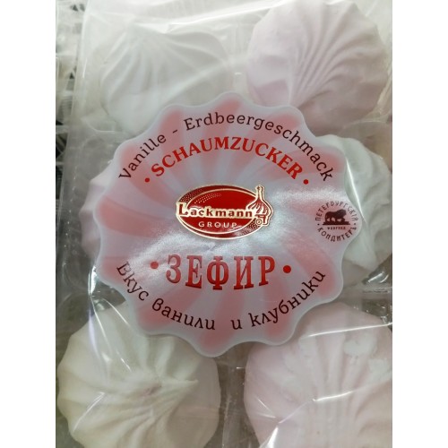 Зефир со вкусом ванили и клубники 155 грамм